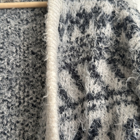 EUC Fuzzy Blue and White Sweater - Picture 3 of 4